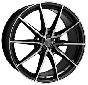 Enkei DRACO 17x7.5 5x114.3 45mm Offset 72.6mm Bore Black Machined Wheel - 509-775-6545BKM