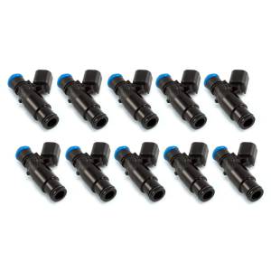 Injector Dynamics ID1300x Injectors- 08+ Dodge Viper 8.3/8.4L 14mm Bottom Adapters (Black)-Set of 10 - 1300.48.14.14B.10