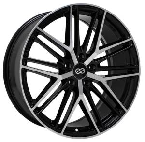 Enkei Phantom 18x8.0 5x112 45mm Offset 72.6mm Bore Black Machined Wheel - 518-880-4445BKM