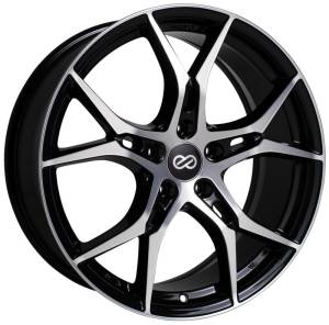 Enkei Vulcan 18X8.0 35mm Offset 5x114.3 Bolt 72.6mm Bore Black Machined Wheel - 517-880-6535BKM