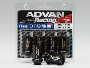 Advan Lug Nut 12X1.25 (Black) - 4 Pack - V0263