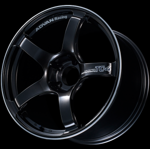 Advan TC4 18x9.5 +35 5-114.3 Racing Black Gunmetallic and Ring Wheel - YAD8J35EBGR