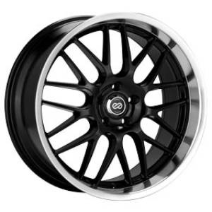 Enkei Lusso 18x8 40mm Offset 5x120 Bolt Pattern Black w/ Machine Lip Wheel - 469-880-1240BK