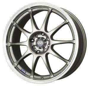 Enkei J10 15x6.5 4x100/114.3 38mm Offset 72.62mm Bore Dia Silver w/ Machined Lip Wheel - 409-565-01SP