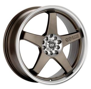 Enkei EV5 17x7 4x100/114.3 38mm Offset 72.6 Bore Diameter Matte Bronze w/ Machined Lip Wheel - 446-770-0138ZP