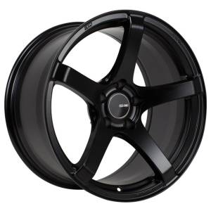 Enkei Kojin 18x9.5 15mm Offset 5x114.3 Bolt Pattern 72.6mm Bore Dia Matte Black Wheel - 476-895-6515BK