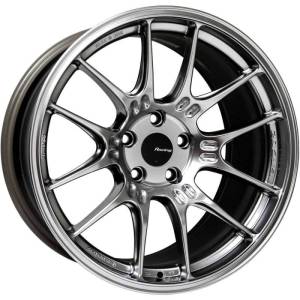 Enkei GTC02 18x10 5x112 45mm Offset 66.5mm Bore Hyper Silver Wheel - 534-810-4445HS