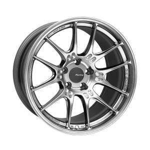 Enkei GTC02 18x10.5 5x114.3 15mm Offset 75mm Bore Hyper Silver Wheel - 534-8105-6515HS