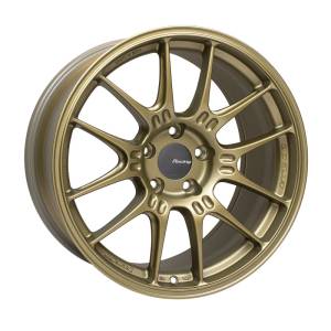 Enkei GTC02 18x9 5x112 25mm Offset 66.5mm Bore Titanium Gold Wheel - 534-890-4425GG