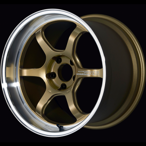 Advan R6 18x9.5 +12 5-114.3 Machining & Racing Brass Gold Wheel - YA68J12EMBZ