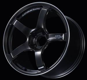 Advan TC4 17x7.0 +47 4-100 Black Gunmetallic & Ring Wheel - YAD7E47ABGR