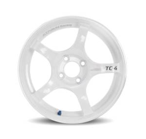 Advan TC4 18x10 +25 5-114.3 Racing White and Ring Wheel - YAD8K25EWMR