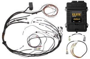 Haltech Elite 1500 Terminated Harness ECU Kit w/ Square EV1 Injector Connectors - HT-150975