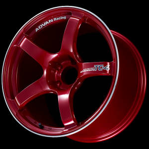 Advan TC4 18X10.5 / +15MM / 5-114.3 Racing Candy Red and Ring Wheel - YAD8L15ECRR