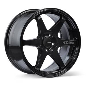 Enkei T6R 18x9.5 38mm Offset 5x114.3 Bolt Pattern 72.6 Bore Gloss Black Wheel - 539-895-6538BK