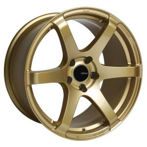 Enkei T6S 17x8 45mm Offset 5x100 Bolt Pattern 72.6 Bore Gold Wheel - 485-780-8045GG