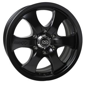 Enkei M6 Universal Truck & SUV 17x8 35mm Offset 6x139.7 Bolt Pattern 78mm Bore Black Wheel - 482-780-8335BK