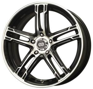 Enkei FD-05 17x7 5x114.3 Bolt Pattern 50mm Offset 72.6 Hub Bore Black Machined Wheel - 434-770-6550BKM