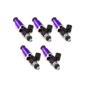 Injector Dynamics 1700cc Injectors - 60mm Length - 14mm Purple Top - 14mm Lower O-Ring (Set of 5) - 1700.60.14.14.5