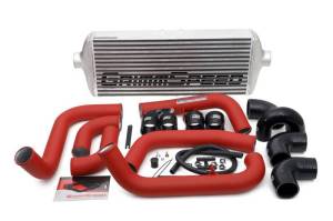 GrimmSpeed 2008-2014 Subaru STI Front Mount Intercooler Kit Raw Core / Red Pipe - 90227