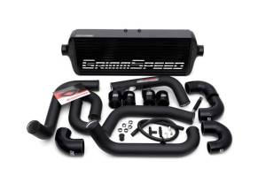 GrimmSpeed 2008-2014 Subaru STI Front Mount Intercooler Kit Black Core / Black Pipe - 90254