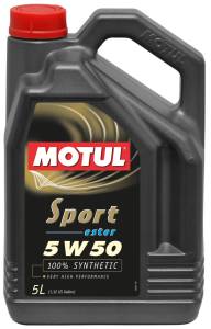 Motul 5L Synthetic Engine Oil Sport 5W50 - 102716