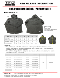 HKS Warm Jacket - US Size L - 51007-AK304