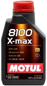 Motul 1L Synthetic Engine Oil 8100 0W40 X-MAX - Porsche A40 - 104531