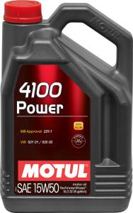 Motul 5L Engine Oil 4100 POWER 15W50 - VW 505 00 501 01 - MB 229.1 - 100273