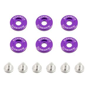 Mishimoto Large Fender Washer Kit (6pcs) - Purple - MMFW-LG-6PR