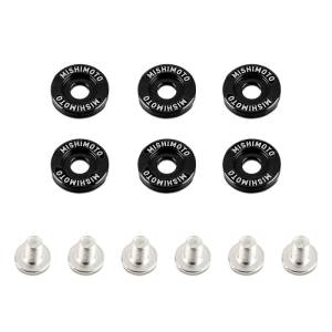 Mishimoto Small Fender Washer Kit (6pcs) - Black - MMFW-SM-6BK