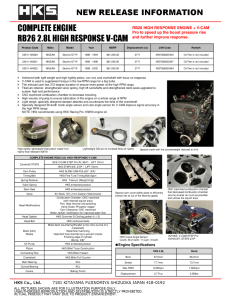HKS COMPLETE ENGINE RB26 2.8L HR V-CAM - Nissan GTR R34 - 23011-AN022